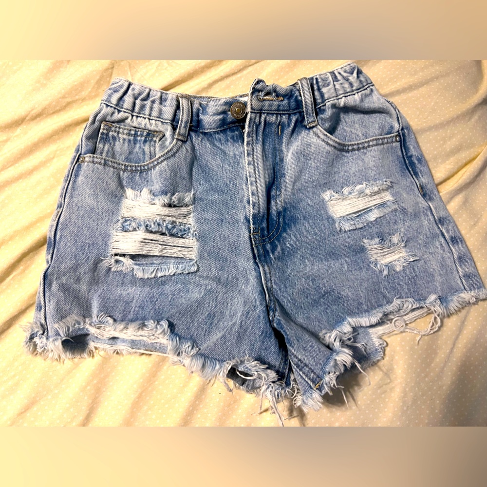 Forever21 Blue High Waist short shorts size Small